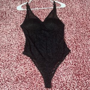 Black lace bodysuit